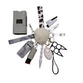 13pcs kechains with Wristlet Lanyard for women gir